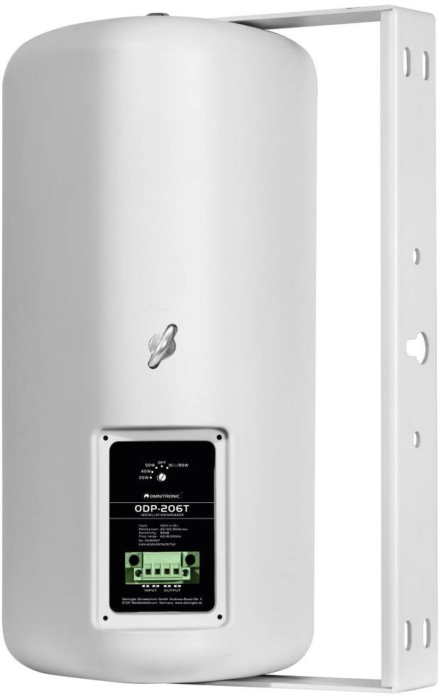 Omnitronic ODP-206T ELA-Wandlautsprecher 20W Weiß 1 Paar