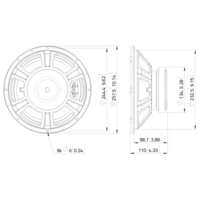 Lavoce FBASS10-18 10 Zoll 25.4cm Tieftöner 150W 8Ω Lavoce FBASS10-18 10 Zoll 25.4cm Tieftöner 150W 8Ω