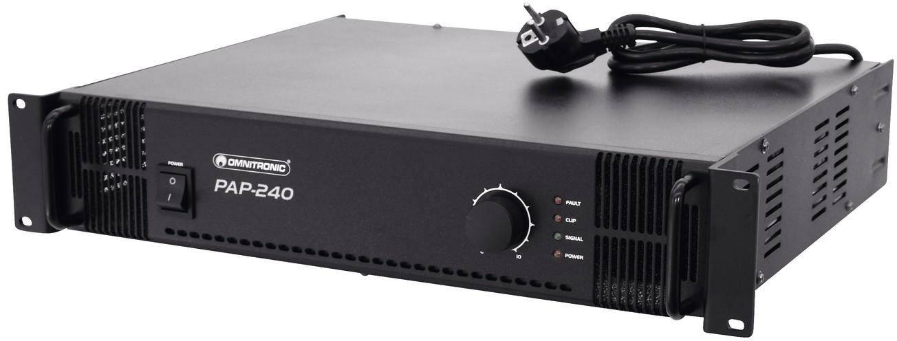 Omnitronic PAP-240 ELA-Verstärker 240 W 1-Kanal 1-Zonen