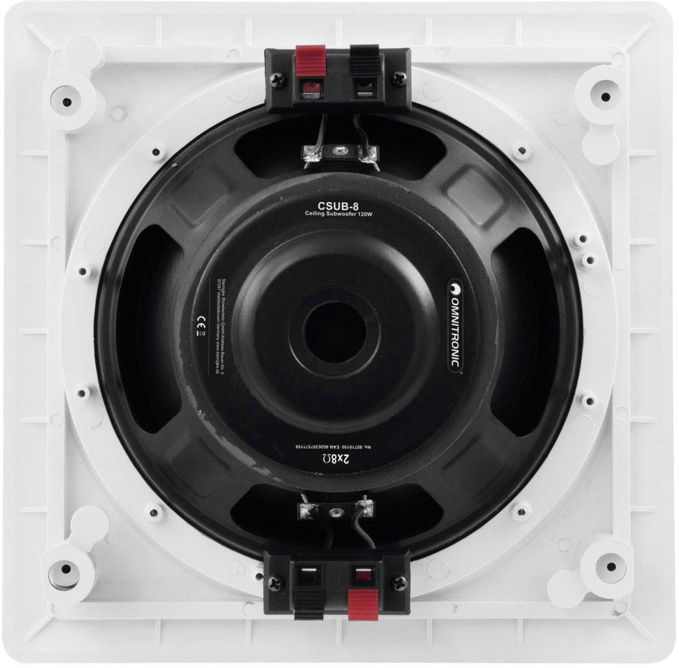 Omnitronic CSUB-8 Deckenlautsprecher 120 W 8 Ω Weiß 1 St.