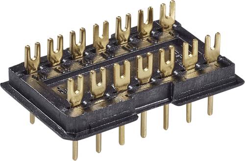 Fischer Elektronik DIL-Stecker DILS 14 GO Polzahl: 14 Rastermaß: 2.5mm (L x B x H) 20 x 12.5 x 7.6m