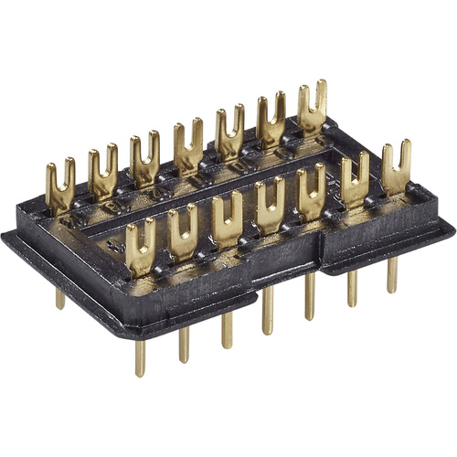 Fischer Elektronik DIL-Stecker DILS 14 GO Polzahl: 14 Rastermaß: 2.5mm (L x B x H) 20 x 12.5 x 7.6mm