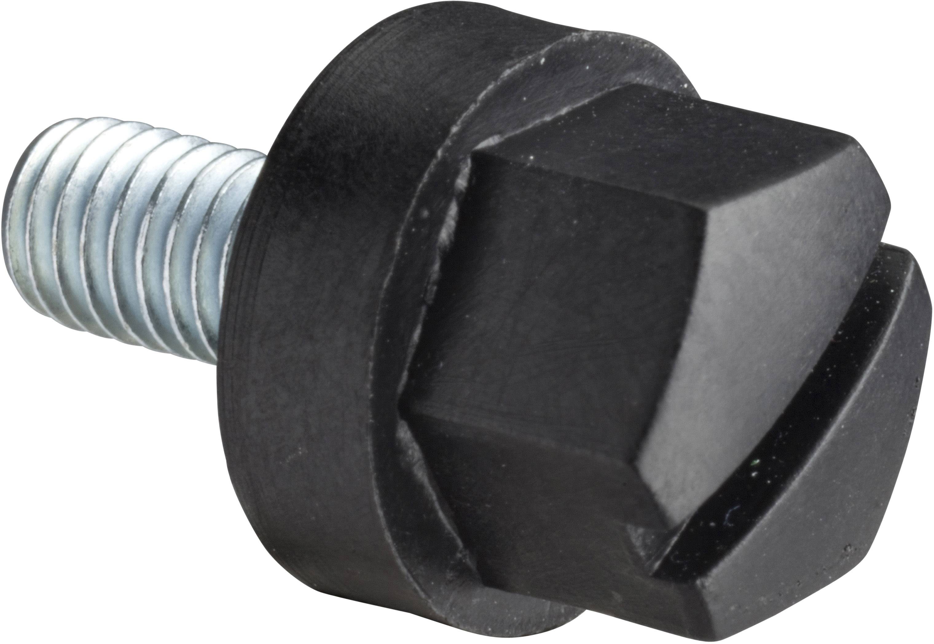 Schwarz-graue Gewindeschraube mit sechseckigem Kopf, geeignet für Metallverbindungen in Maschinenbau und Konstruktionen.