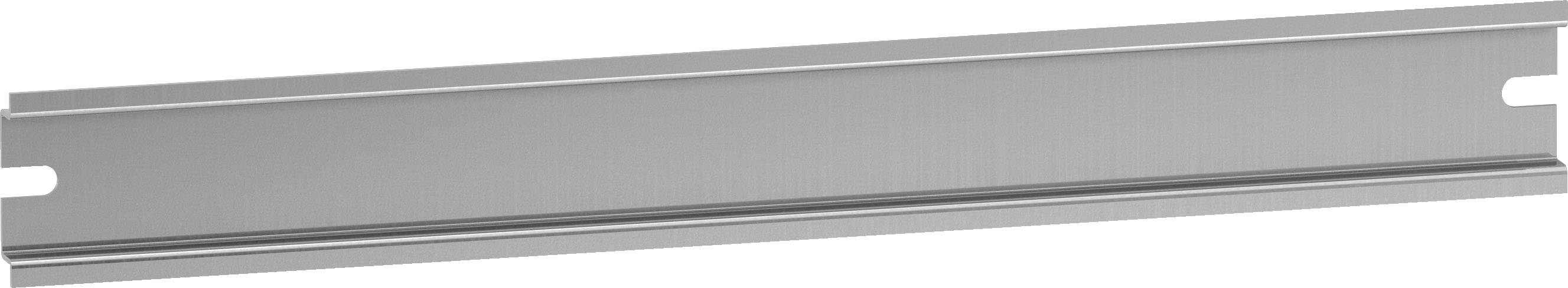 Metallschiene in rechteckiger Form, silberfarben, mit zwei länglichen Löchern an den Enden, zur Befestigung geeignet.