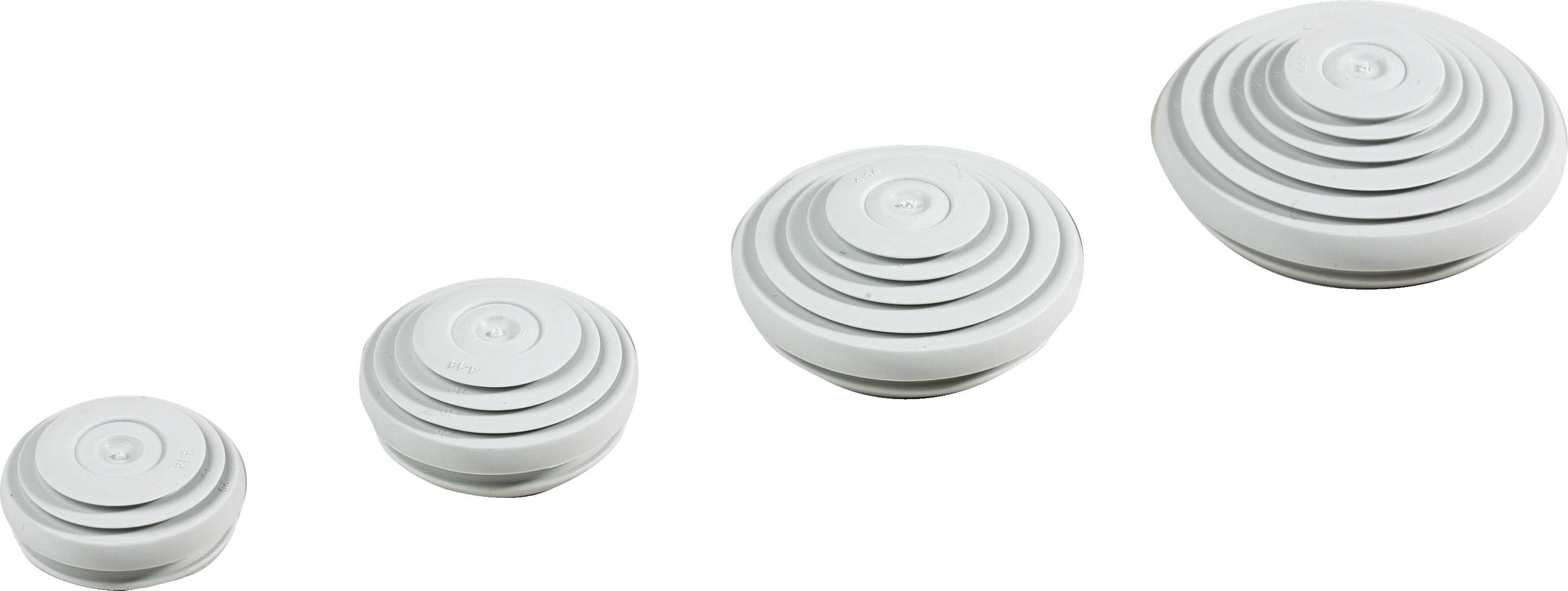 Schneider Electric ISM71071 Kabeldurchführung Klemm-Ø (max.) 20 mm SBS Lichtgrau (RAL 7035) 10 St.