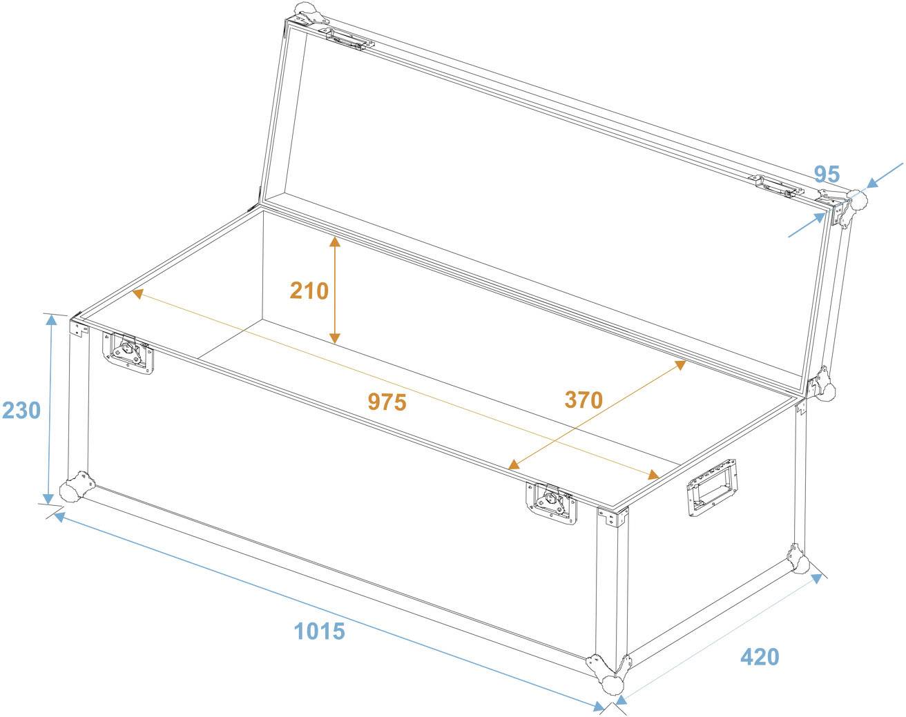 Roadinger 30126652 Case (L x B x H) 420 x 1015 x 325mm