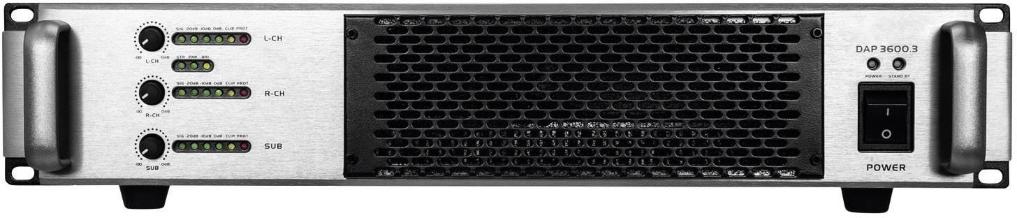 Omnitronic A-3603 PA Verstärker RMS Leistung je Kanal an 4 Ohm: 800W