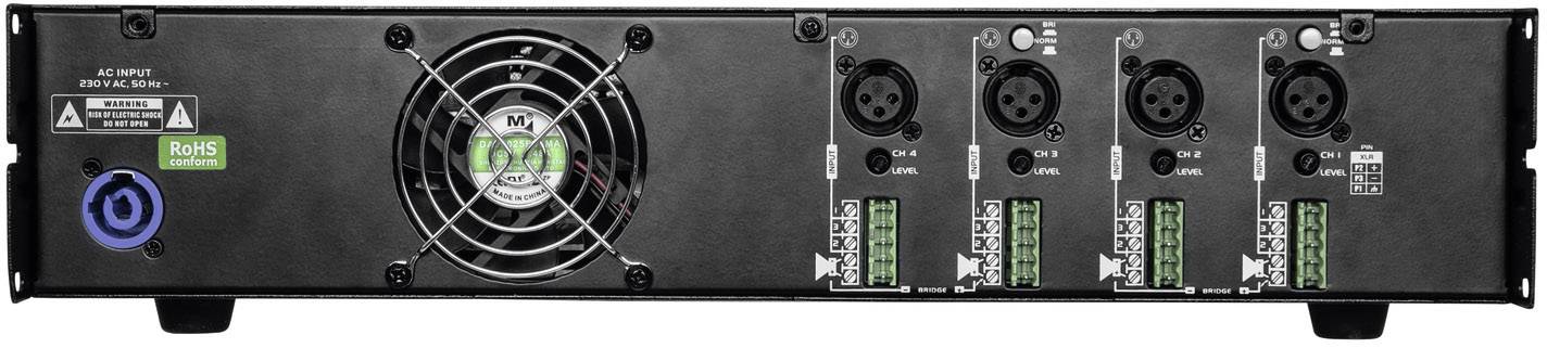 Omnitronic MCD-2004 PA Verstärker RMS Leistung je Kanal an 4 Ohm: 500 W