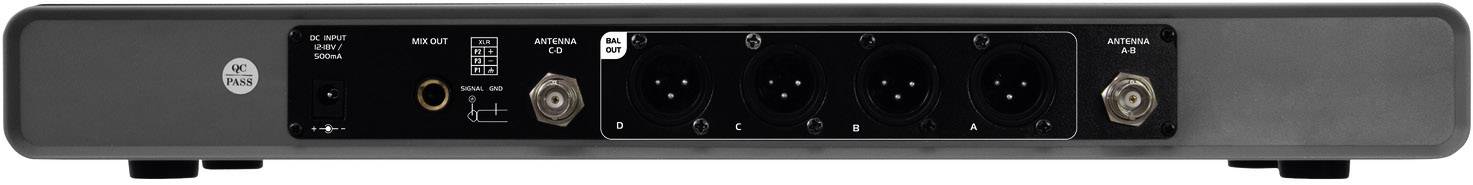 Omnitronic UHF-104 828.1/830.3/864.8/863.8MHz Hand Funkmikrofon-Set XLR, Klinke