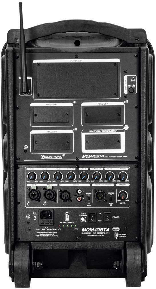Omnitronic MOM-10BT4 Mobiler PA Lautsprecher 1St.