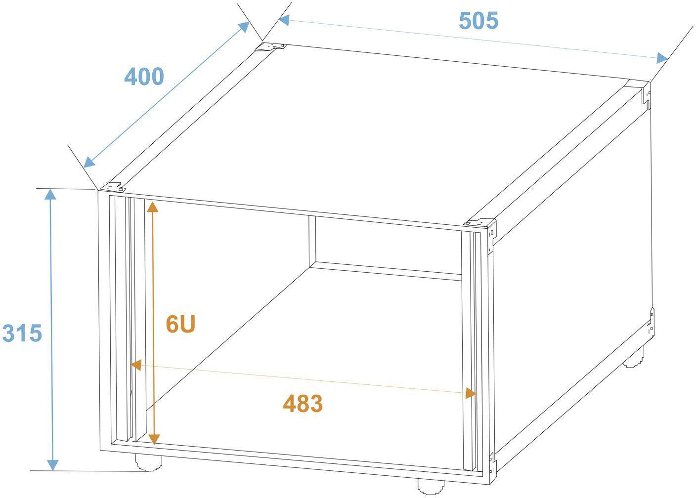Roadinger Effektrack Studio 19 Zoll Rack