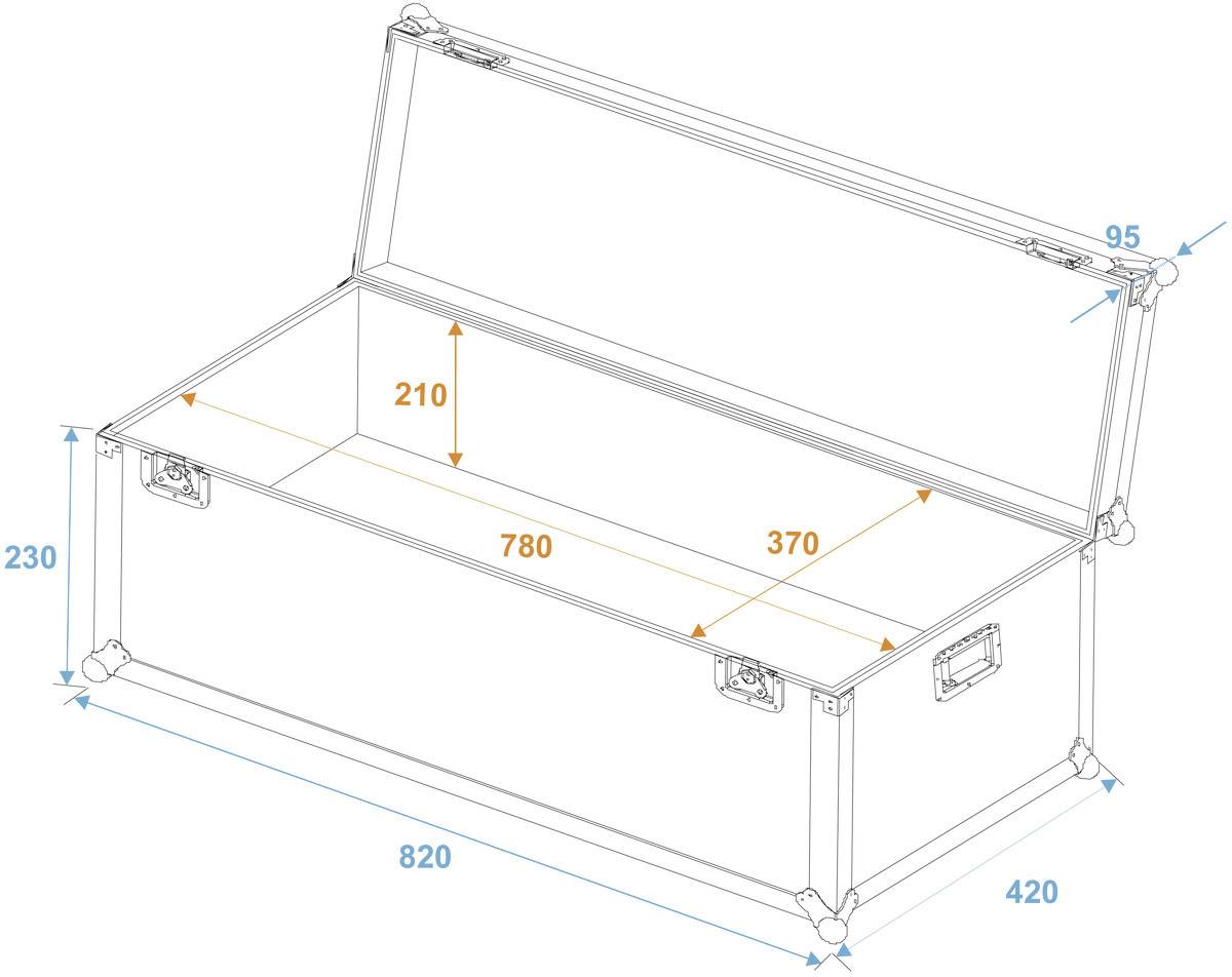 Roadinger 30126651 Case (L x B x H) 420 x 820 x 325mm