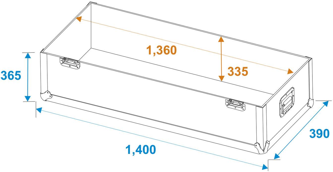 Roadinger LCD ZL55 31998013 Case (L x B x H) 390 x 1400 x 985mm