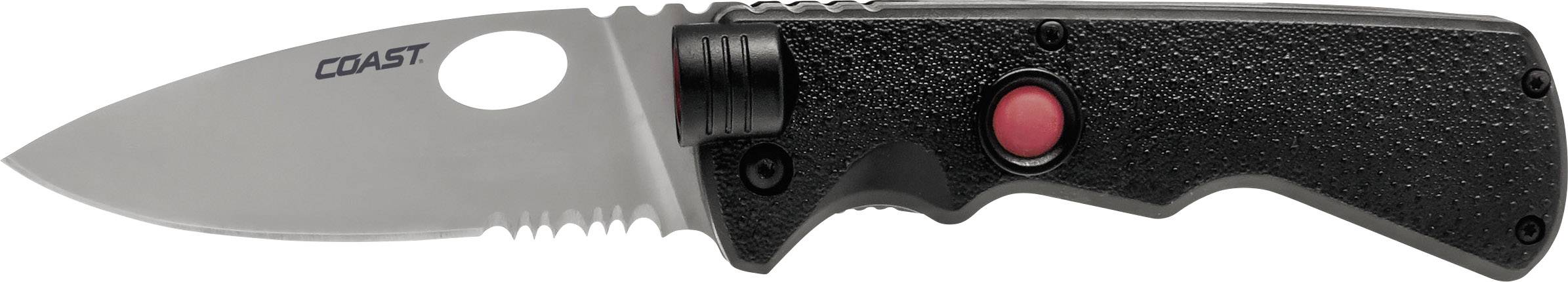 Coast Light-Knife LK375 139901 Taschenmesser mit Clip, inkl. LED-Lampe Schwarz