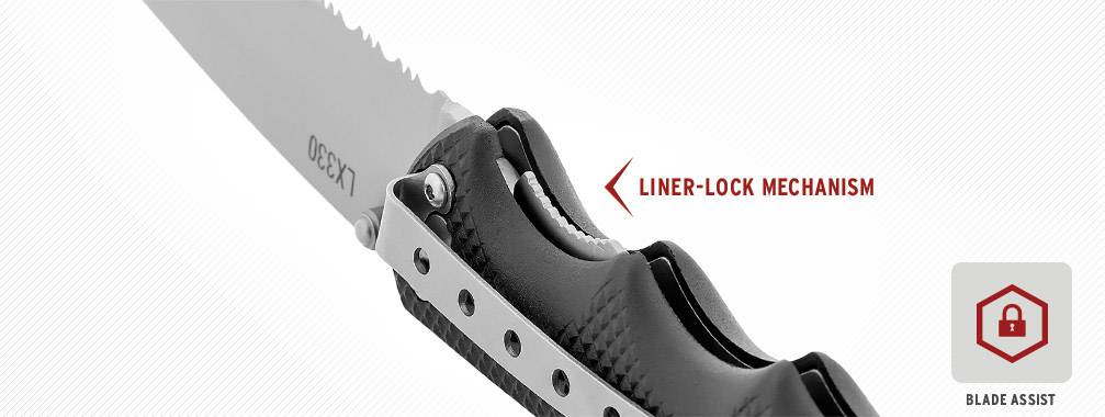 Coast Light-Knife LK375 139901 Taschenmesser mit Clip, inkl. LED-Lampe Schwarz