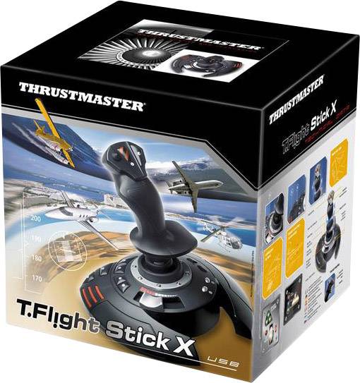 Thrustmaster T.Flight Stick X Joystick USB PC, PlayStation 3 Schwarz, Rot, Silber