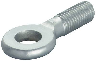 Metallschraube mit rundem Ösenkopf und Gewinde.