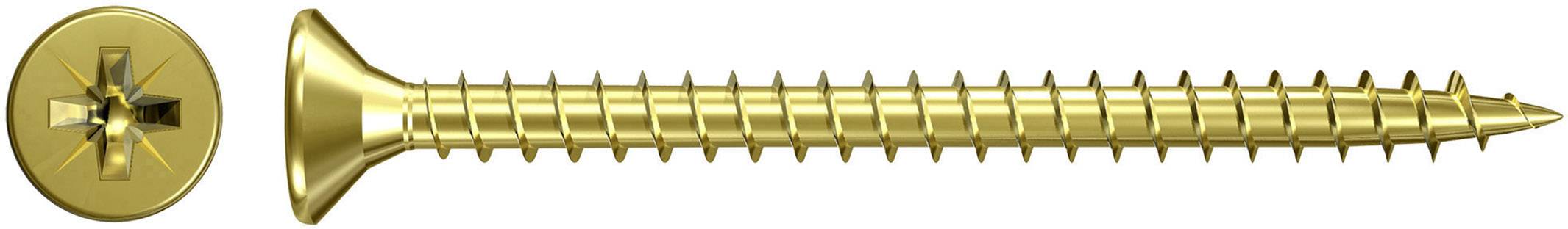 Fischer 551087 Spanplattenschraube 3.5 mm 30 mm Kreuzschlitz Pozidriv galvanisch verzinkt 1000 St.