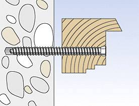 Fischer 532916 Fensterrahmenschraube 7.5 mm 182 mm Sechsrund 100 St.