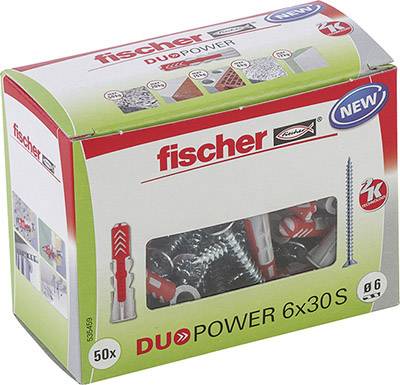 Fischer 535459 DUOPOWER 6x30 S LD 2-Komponenten-Dübel 30mm 6mm 50St.