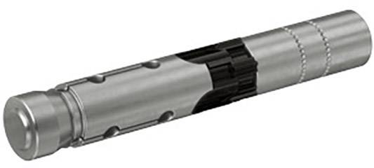 Ein zylindrisches mechanisches Bauteil aus Metall, eventuell ein Werkzeug oder Maschinenteil, mit mehreren Segmenten und Rillen.