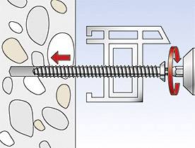 Fischer 532941 Fensterrahmenschraube 7.5 mm 152 mm Sechsrund 100 St.