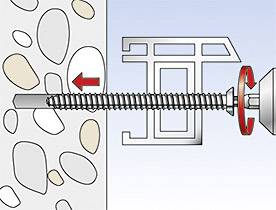 Fischer 532934 Fensterrahmenschraube 7.5mm 122mm Sechsrund 100St.