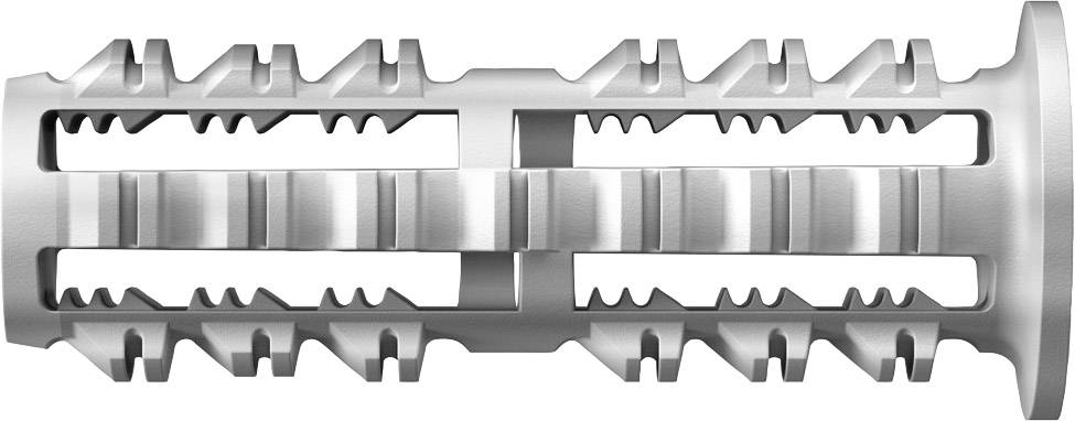 Zylinderförmiges mechanisches Bauteil mit symmetrischen, gezackten Kantenmustern und mehreren Schlitzen, wahrscheinlich ein industrielles Teil.