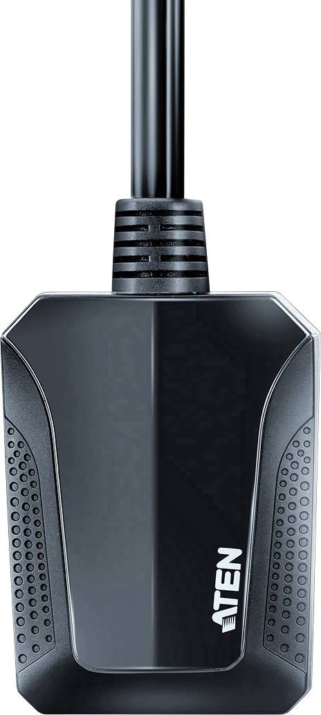 ATEN KVM Adapter [1x VGA-Stecker, USB 2.0 Stecker A - 1x USB 2.0 Buchse Mini-B] Schwarz