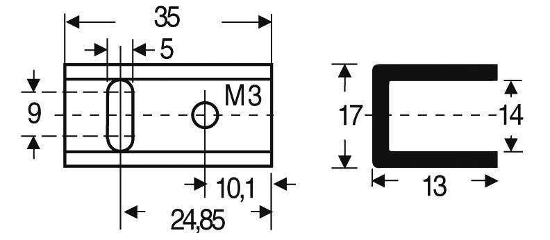 Fischer Elektronik 10019215 SK 13 35 SA-220 Kühlkörper 17 K/W (L x B x H) 35 x 17 x 13 mm TO-220