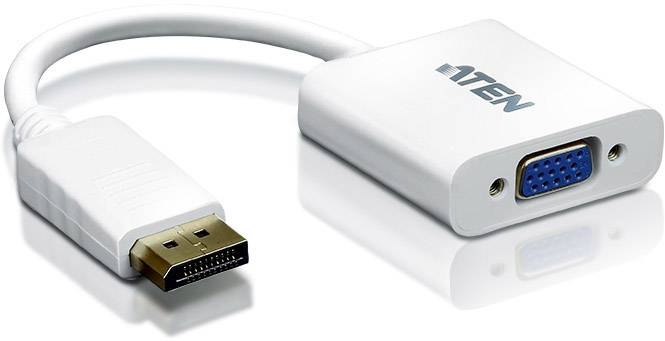 ATEN VC925-AT DisplayPort / VGA Adapter [1x DisplayPort Stecker - 1x VGA-Buchse] Weiß 10.00cm