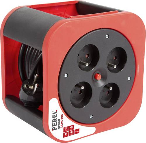 ECBOX10 Kabeltrommel 10.00m Schwarz Frankreich-Stecker