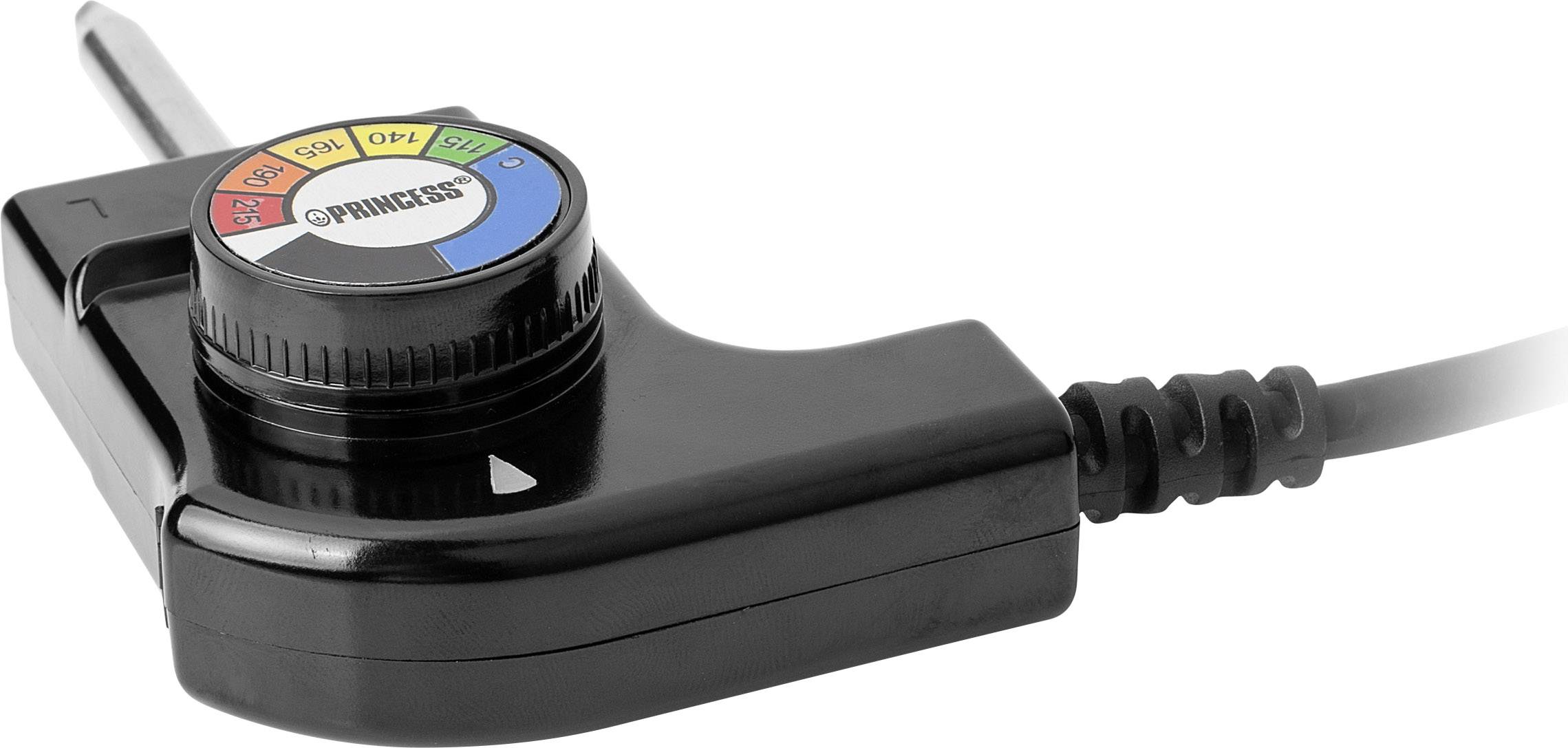 Princess Table Chef Premium XL Elektro Teppan Yaki Tischgrill mit manueller Temperatureinstellung Silber (matt), Schwarz