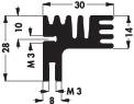 Fischer Elektronik 10019160 SK 125 84 SA Kühlkörper 6 K/W (L x B x H) 84 x 30 x 28 mm