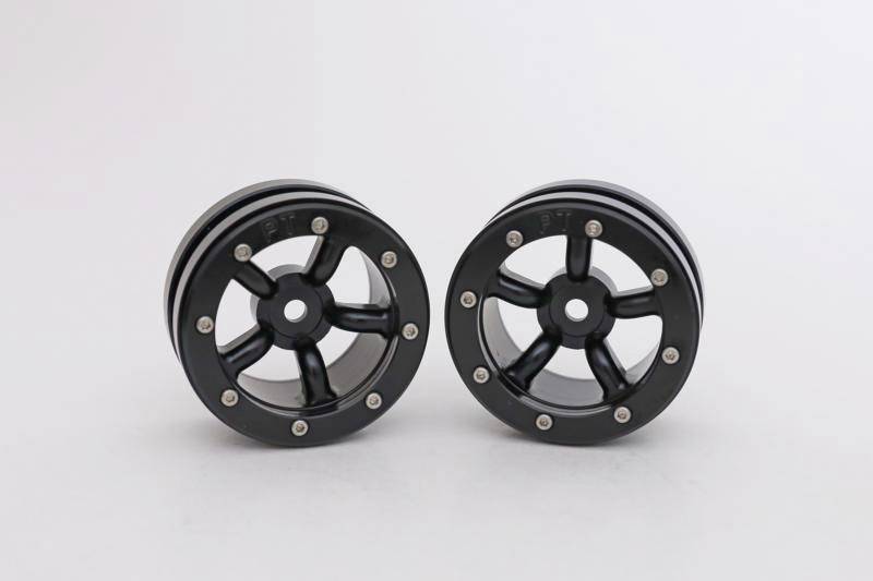 Metsafil 1:10 Crawler Felgen PT-Safari Schwarz 2St.