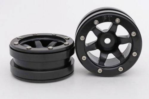 Metsafil 1:10 Crawler Felgen PT-Wave Schwarz 2St.