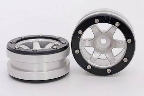 Metsafil 1:10 Crawler Felgen PT-Wave Silber 2St.