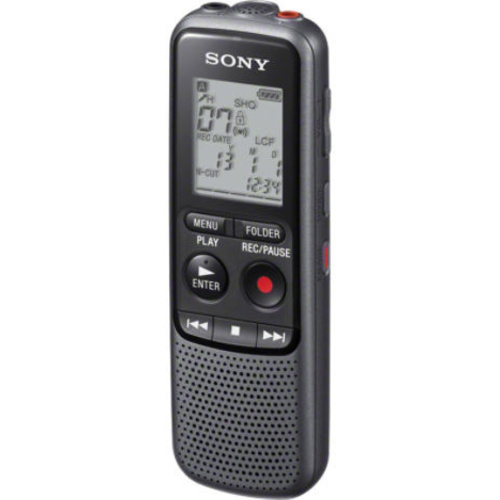 Sony ICD-PX240 Digitales Diktiergerät Aufzeichnungsdauer (max.) 1034 h Schwarz, Grau Geräuschunterd