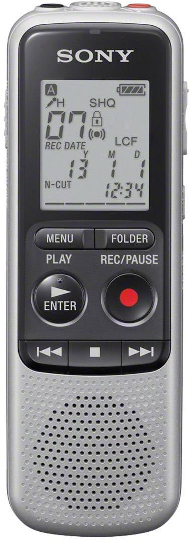 Sony ICD-BX140 Digitales Diktiergerät Aufzeichnungsdauer (max.) 1034h Silber Geräuschunterdrückung