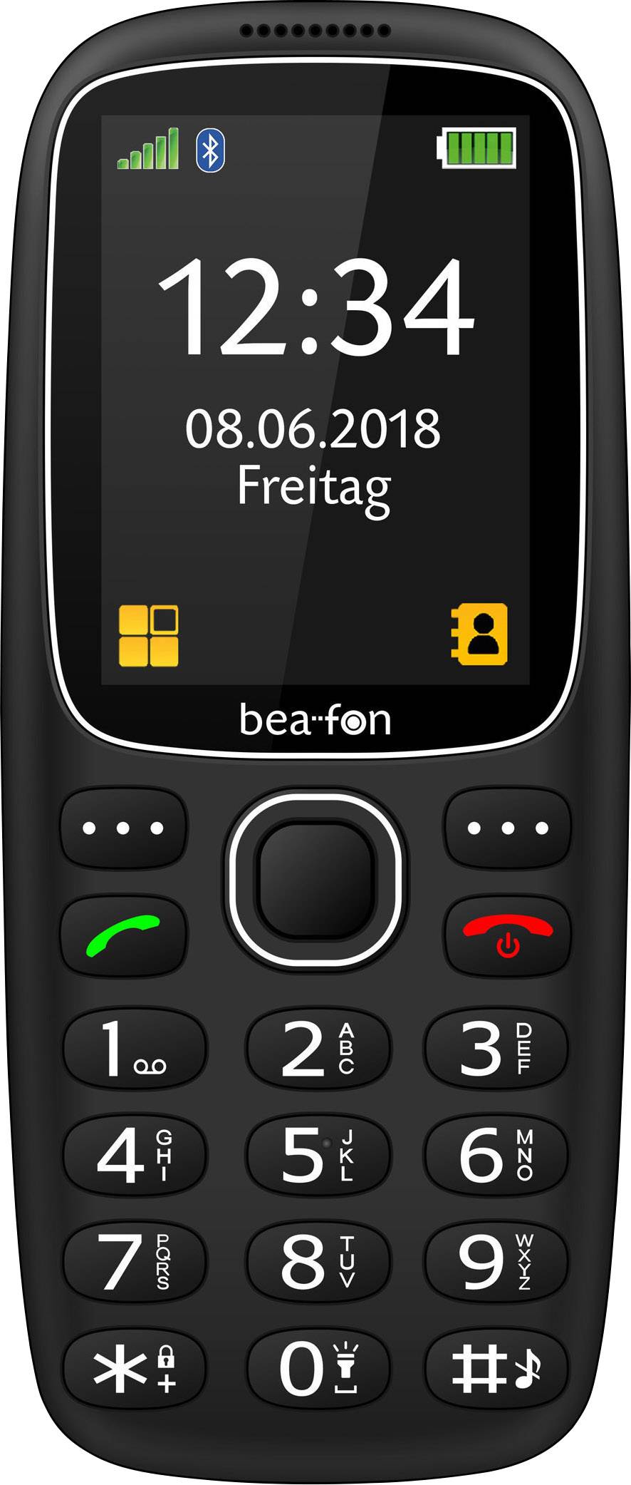 Beafon SL360 Senioren-Handy mit Ladestation Schwarz
