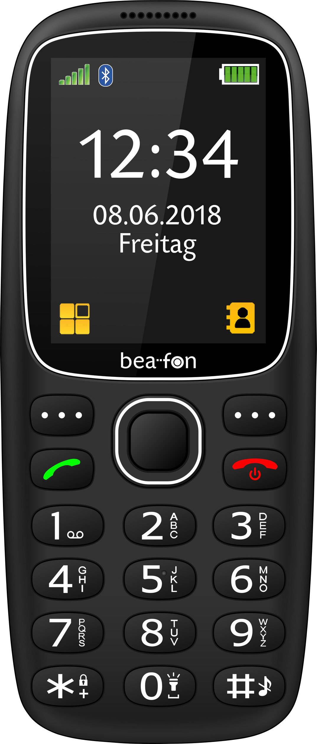 Beafon SL360 Senioren-Handy mit Ladestation Schwarz
