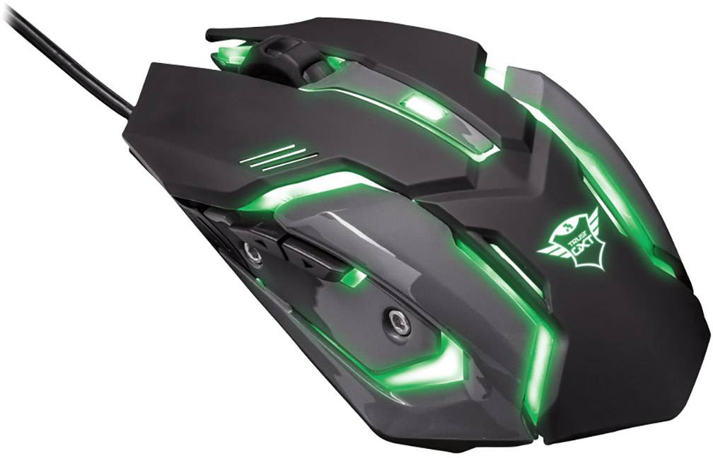 Trust GXT845 Tural USB Gaming-Tastatur, Maus-Set Beleuchtet, USB-Anschluss Deutsch, QWERTZ Schwarz