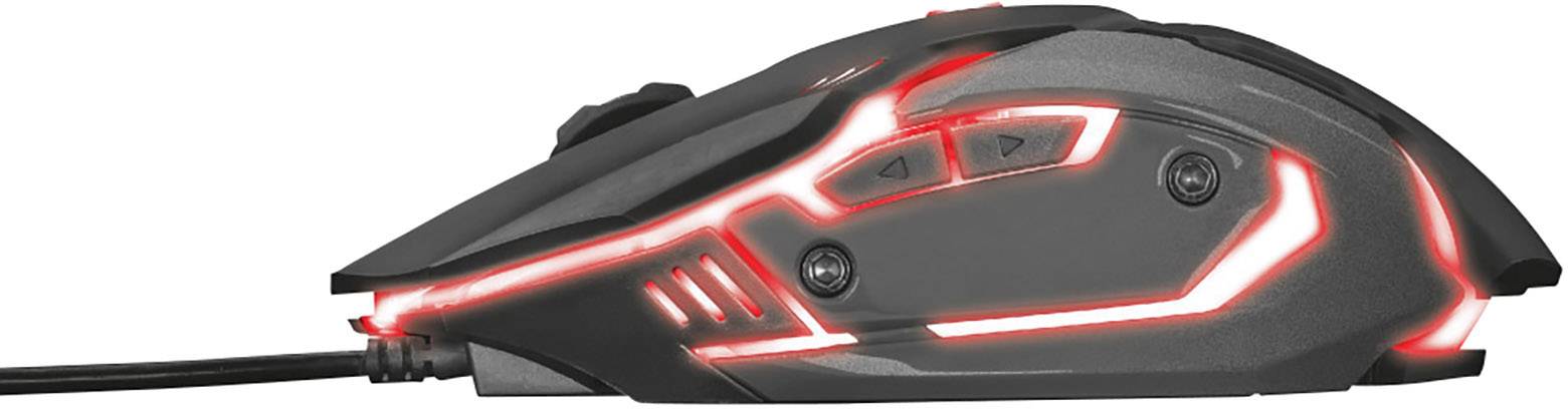 Trust GXT845 Tural USB Gaming-Tastatur, Maus-Set Beleuchtet, USB-Anschluss Deutsch, QWERTZ Schwarz