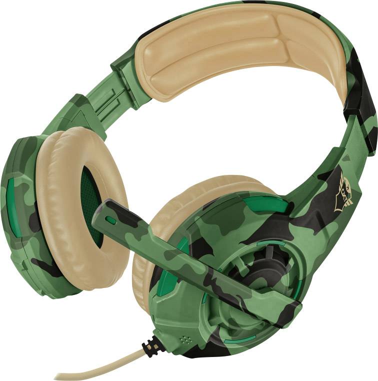 Trust GXT310C Radius Jungle Camo Gaming Headset 3.5mm Klinke schnurgebunden On Ear Camouflage Stereo