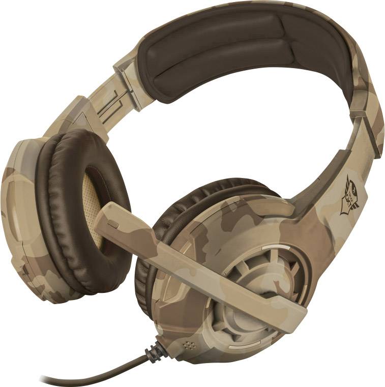 Trust GXT310D Radius Desert Camo Gaming On Ear Headset kabelgebunden Stereo Braun Lautstärkeregelung