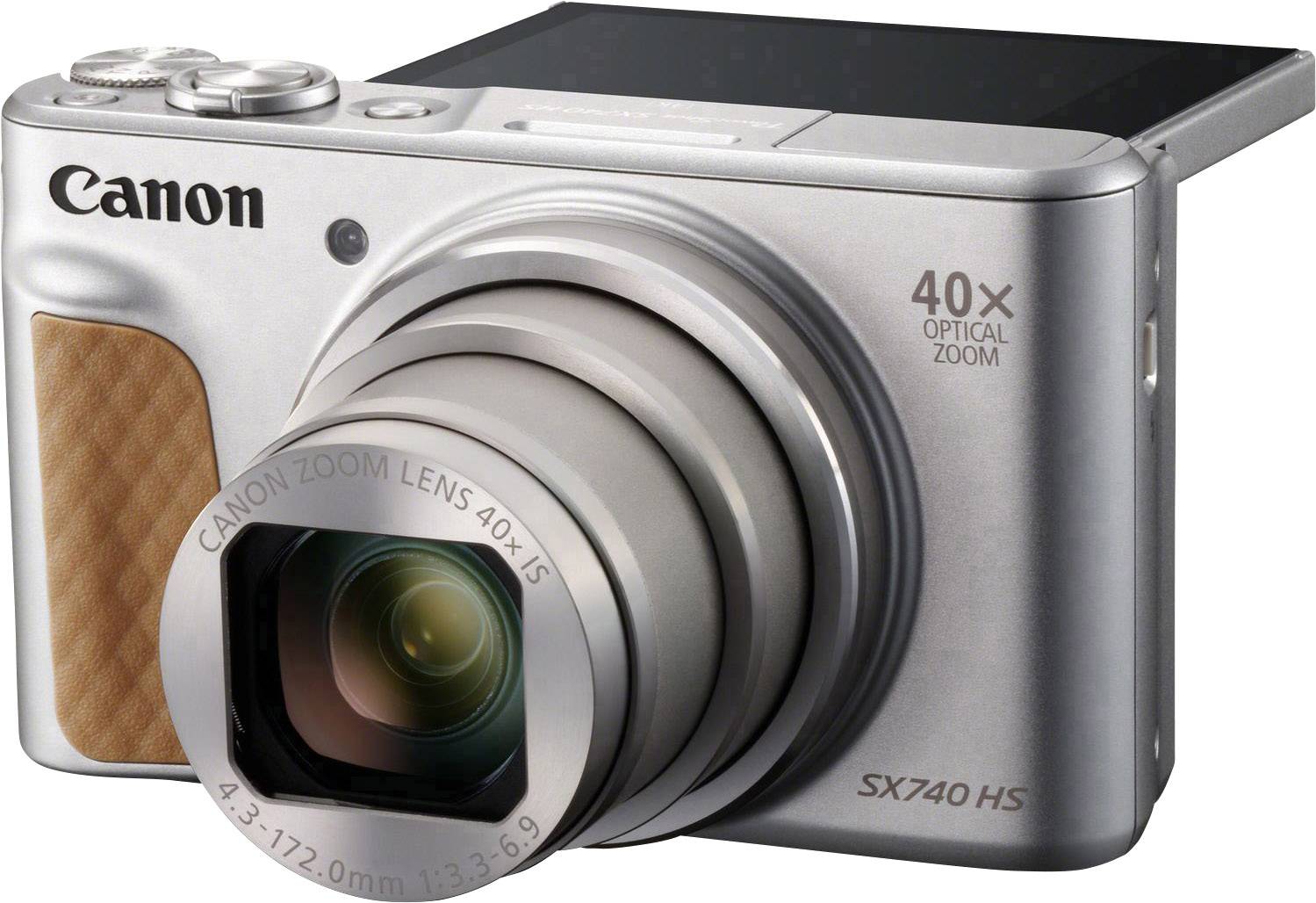 Canon PowerShot SX740 HS Digitalkamera 20.3 Megapixel Opt. Zoom: 40 x Silber 4K-Video, Bluetooth, Dreh-/schwenkbares Display