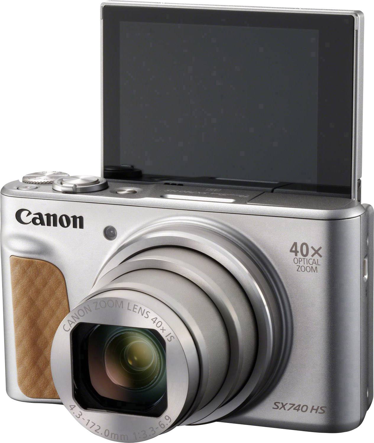 Canon PowerShot SX740 HS Digitalkamera 20.3 Megapixel Opt. Zoom: 40 x Silber 4K-Video, Bluetooth, Dreh-/schwenkbares Display