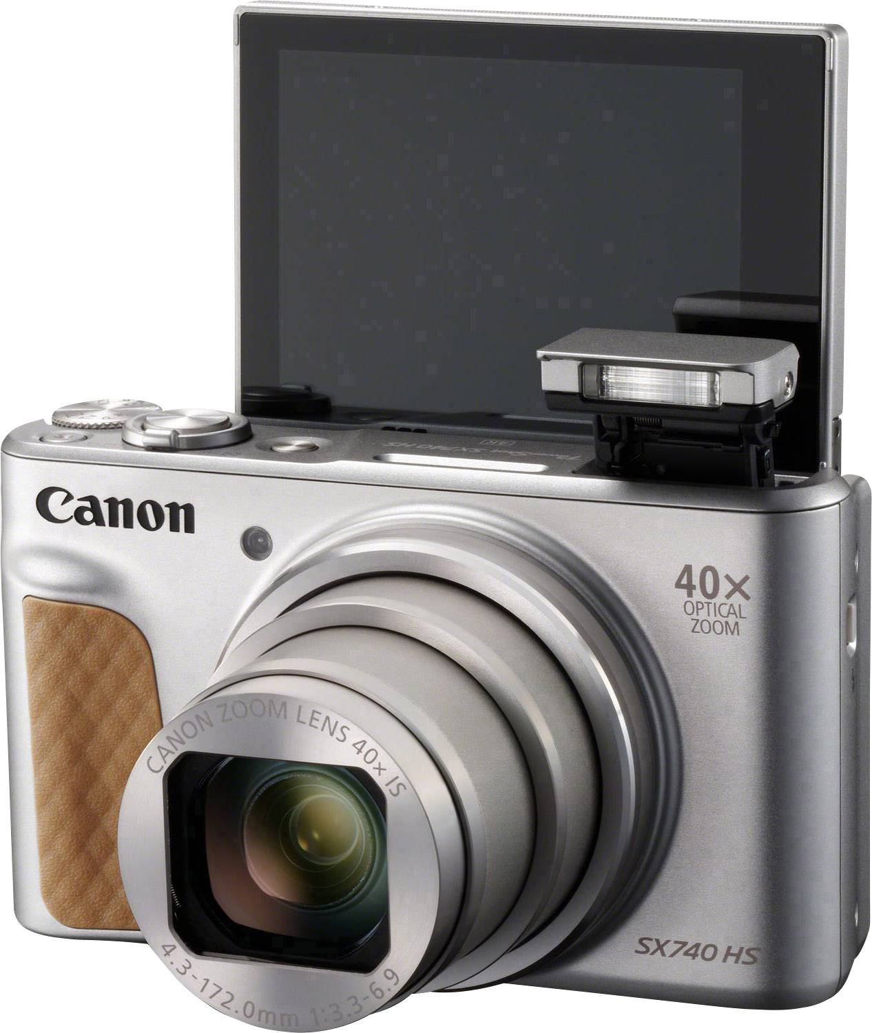 Canon PowerShot SX740 HS Digitalkamera 20.3 Megapixel Opt. Zoom: 40 x Silber 4K-Video, Bluetooth, Dreh-/schwenkbares Display