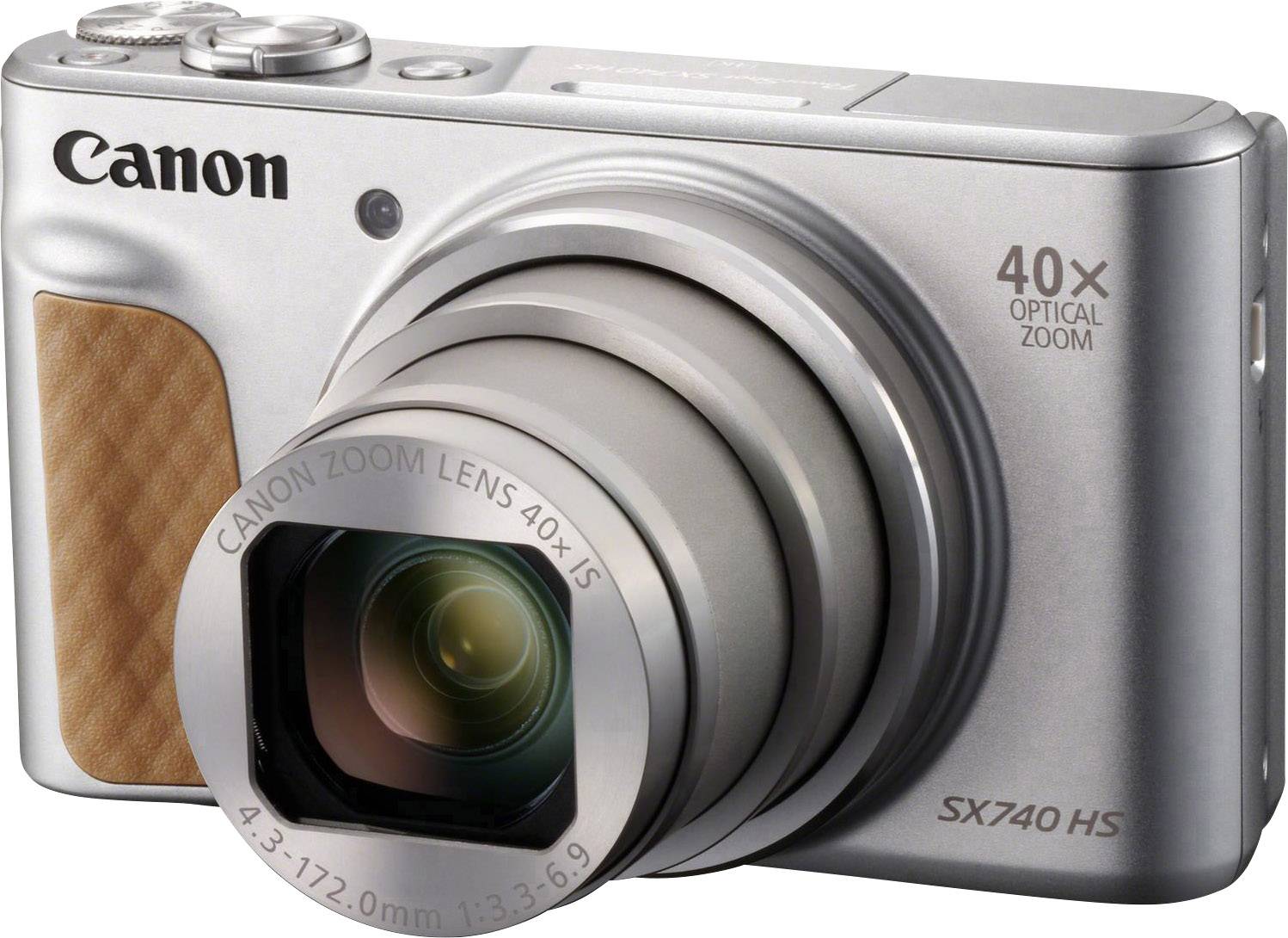 Canon PowerShot SX740 HS Digitalkamera 20.3 Megapixel Opt. Zoom: 40 x Silber 4K-Video, Bluetooth, Dreh-/schwenkbares Display