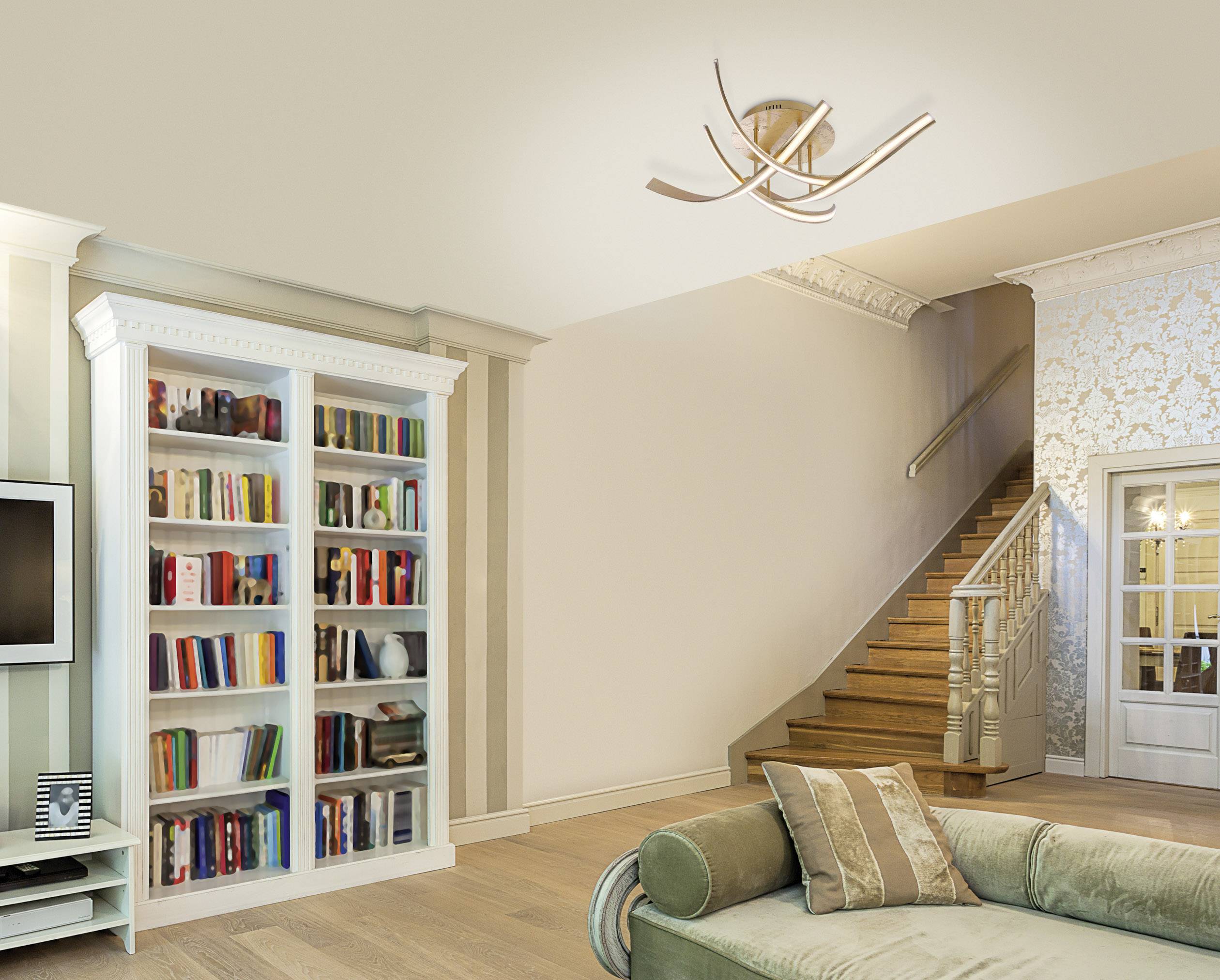 Paul Neuhaus 6474-12 LINDA LED-Deckenleuchte 28 W Blattgold (glänzend)